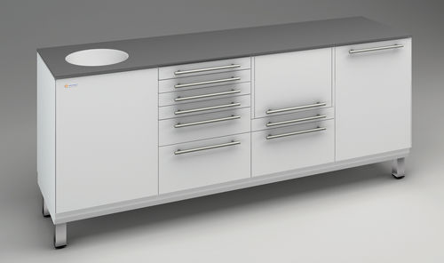 Storage cabinet - CF - SARATOGA - for dental instruments / for dental clinics / with sink