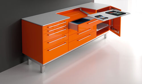 Worktop with drawer - S_tray - SARATOGA - with storage unit