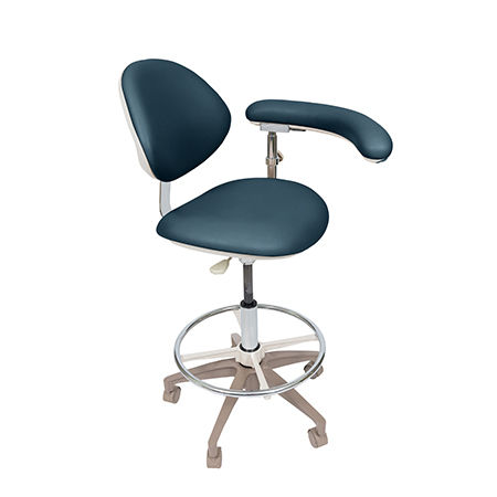 Dental stool - DELUXE ASSISTANT - Summit Dental Systems   - height-adjustable / with armrests / with backrest