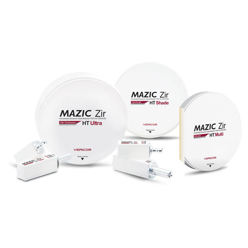 Zirconium dental material - MAZIC Zir - VERICOM Co., Ltd.   - for dental inlays / for dental veneers / CAD/CAM