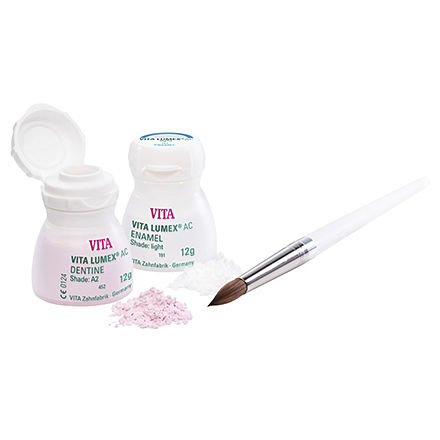 Glass ceramic dental material - LUMEX® AC - VITA Zahnfabrik H. Rauter GmbH & Co.KG   - for dental restorations / modeling / translucent