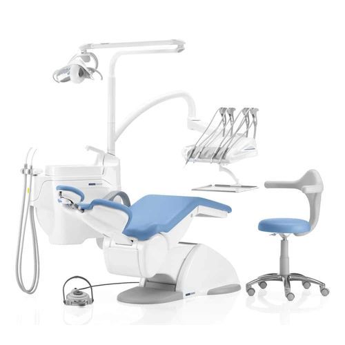Dental unit with electric chair - T5 MASTER 4.0 - VITALI S.R.L.   - with adjustable headrest / with monitor / with hygiene system