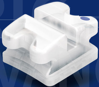 Ceramic orthodontic bracket - BRIGHT ADVANCE - WORLD BIO TECH   - mini / polycrystalline / invisible