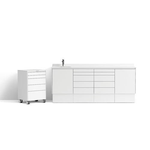Dental instrument cabinet - PRISM - Zilfor - for dental clinics / with drawer / with sink
