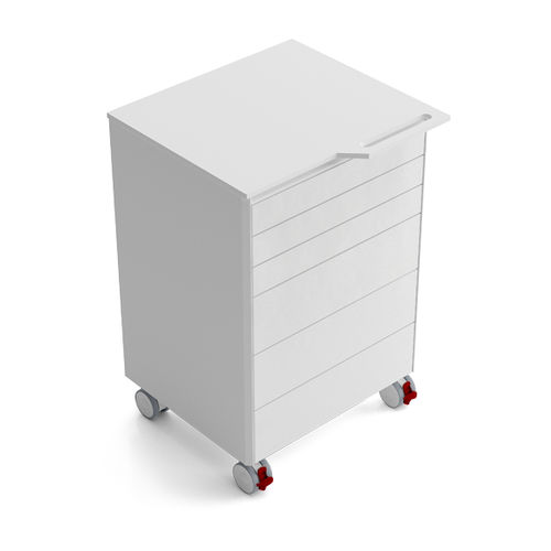 Medical trolley - PMR6AT  - Zilfor - for dental instruments / storage / 6-drawer