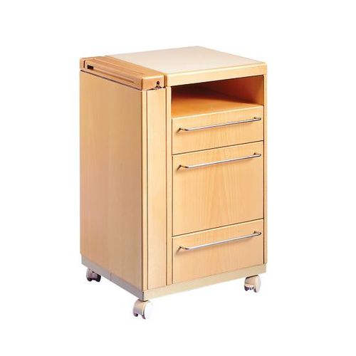 Bedside cabinet on casters - Sonnet - Invacare - with drawers