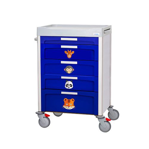 Medical trolley - F-DNOVPED-1-3-1-AZ - Behmpat Producciones S.L - for general purposes / transport / aluminum