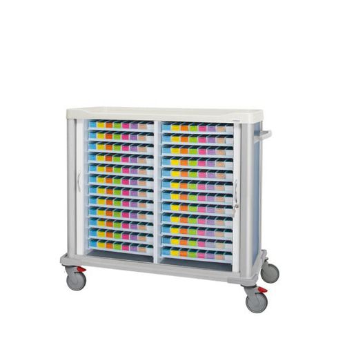 Medical trolley - F-C-624-5 - Behmpat Producciones S.L - medication / medicine distribution / stainless steel
