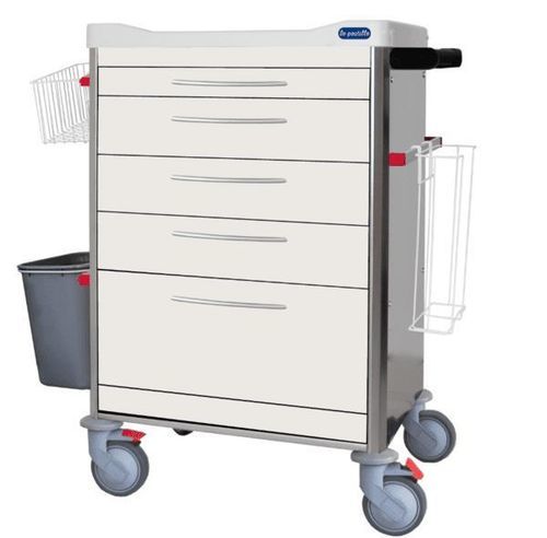 Treatment cart - F-DINOX-K1 - Behmpat Producciones S.L - hospital / with bin / with basket