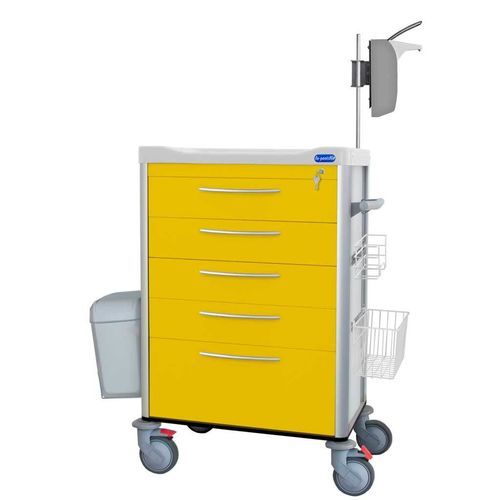 Hospital cart - IC02 - Behmpat Producciones S.L - isolation / with basket / with waste bin