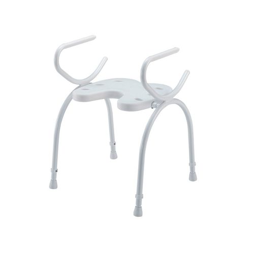 Shower stool with armrests - Varadero - Bischoff & Bischoff - without backrest / height-adjustable