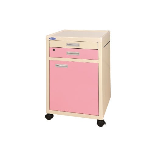 Bedside table on casters BC30PK Bailida with wardrobe