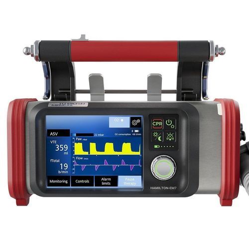 Emergency ventilator - HAMILTON‑EM7 - Hamilton Medical - electronic / electro-pneumatic / transport