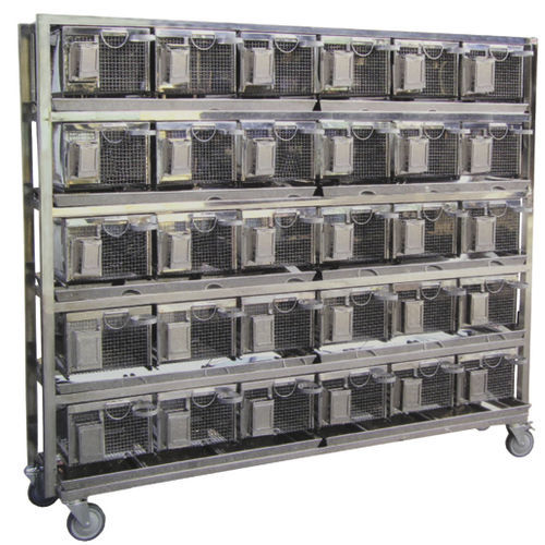 Modular veterinary cage - MV-04 - Medical Master Co., Ltd - on casters / 4-unit