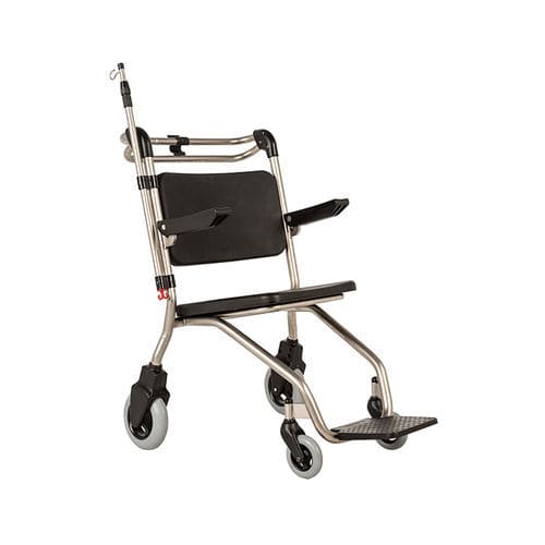 Indoor patient transfer chair - QUATTRO PU - MESPA - outdoor / on casters / with IV pole