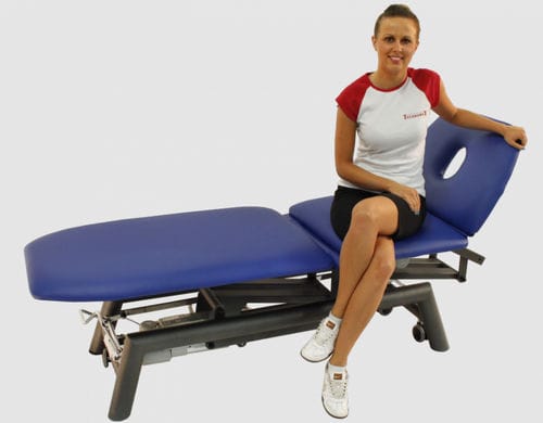Rehabilitation treatment table - BERYL II - Project Blue Generation - manual / height-adjustable / 3-section