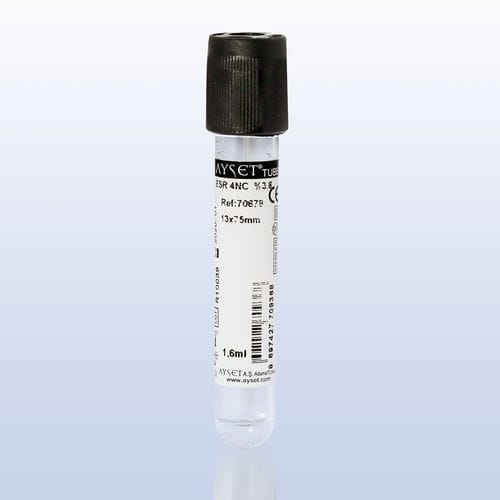 ESR collection tube - 81142 - AYSET TIBBI ÜRÜNLER VE PLASTIK TEKSTIL ELEKTRONIK GIDA TEMIZLIK MADDELERI SAN AS - cylindrical / PET / plastic