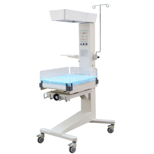 Infant radiant warmer with phototherapy lamp - BNT-2000 - Beijing Julongsanyou Technology - on casters
