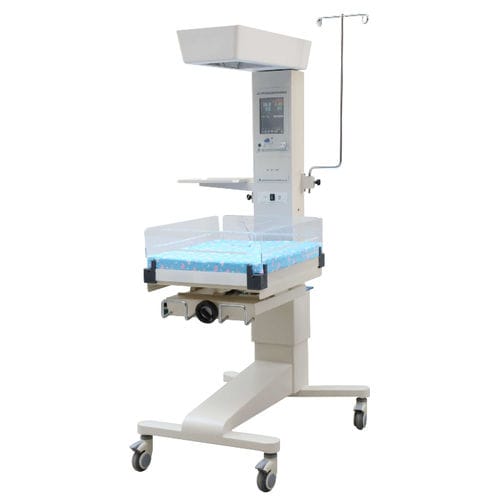 Infant radiant warmer with phototherapy lamp - BNT-3000 - Beijing Julongsanyou Technology - on casters