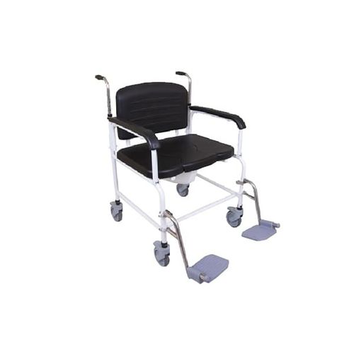 Shower chair with armrests - X399 - Benmor Medical - on casters / with footrest / with cutout seat