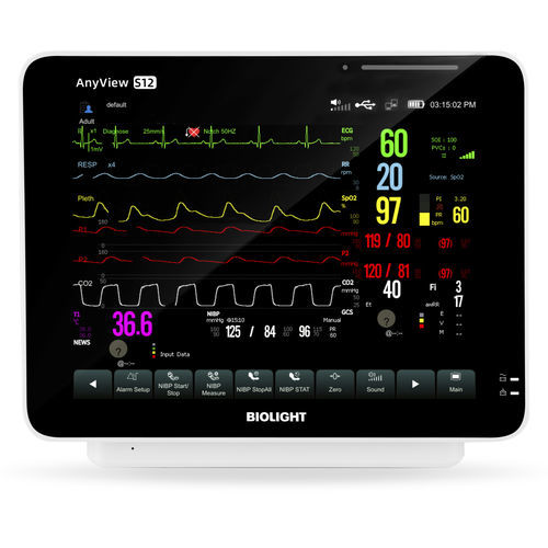 Portable patient monitor - S12 - Guangdong Biolight Meditech - compact / trolley-mounted / RESP