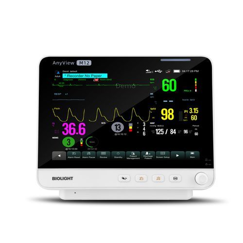 ECG patient monitor - M12 - Guangdong Biolight Meditech - respiratory rate / intensive care