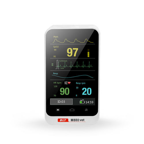 Hand-held patient monitor - M880 Vet - Guangdong Biolight Meditech - etCO2 / SpO2 / clinical