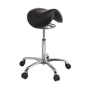 Dental stool - 135JS, 135JS-H - The Brewer Company - height-adjustable / on casters / saddle seat