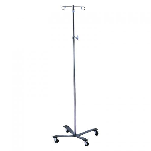 IV pole on casters - 434xx, 113xx series - The Brewer Company - 4-hook / 2-hook