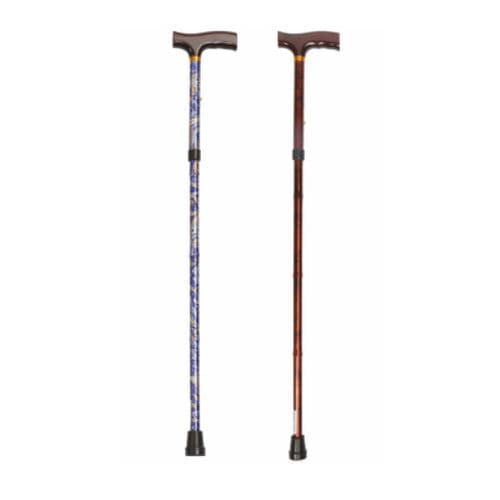 T-handle walking stick - 10304C-12	 - Drive DeVilbiss Europe - height-adjustable / folding
