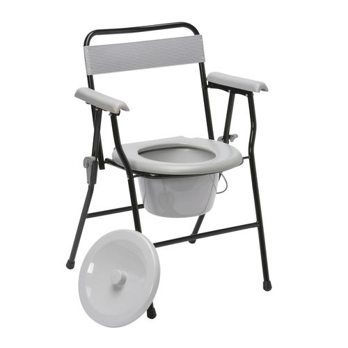 Commode chair with armrests - C017 - Drive DeVilbiss Europe - with bucket / with cutout seat / folding
