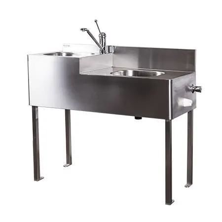 2-station sink - EIHF-ISOFROID - stainless steel / elbow-operated
