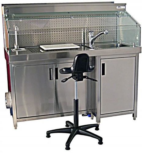 Analysis laboratory bench - EIHF-ISOFROID - for histopathology / stainless steel / wet processing
