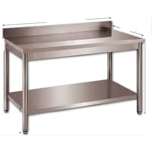 Laboratory bench with shelves - 5310 - EIHF-ISOFROID - stainless steel