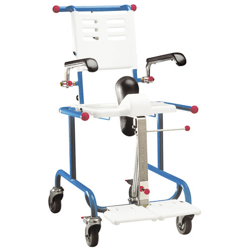 Shower chair with armrests - 80209005 - Etac - with backrest / on casters / with footrest