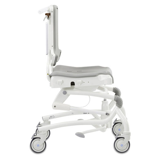 Shower chair on casters - R82 Heron - Etac - with footrest / with cutout seat / with backrest