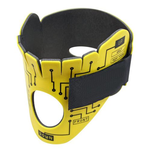 2-piece emergency cervical collar - Necklite - Flamor - with tracheal opening