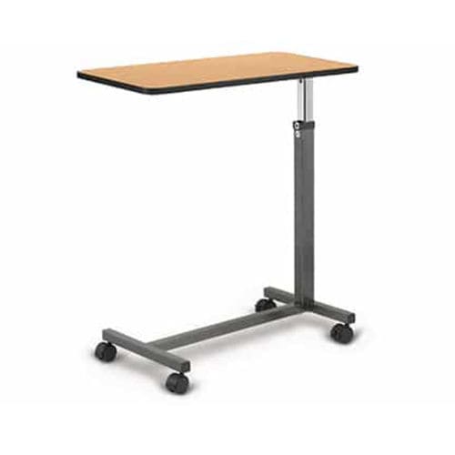 Overbed table on casters - 3400 - Hausmann - height-adjustable