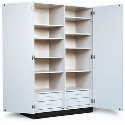Cabinet with shelf - 8248 - Hausmann - with drawer / gray / 4-drawer
