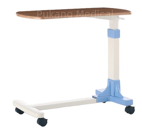 Height-adjustable overbed table - T-32 - Hebei Pukang Medical Instruments - on casters / manually operated