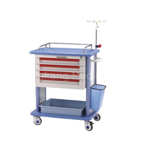 Emergency trolley - F-40 - Hebei Pukang Medical Instruments - transport / with drawer / with IV pole