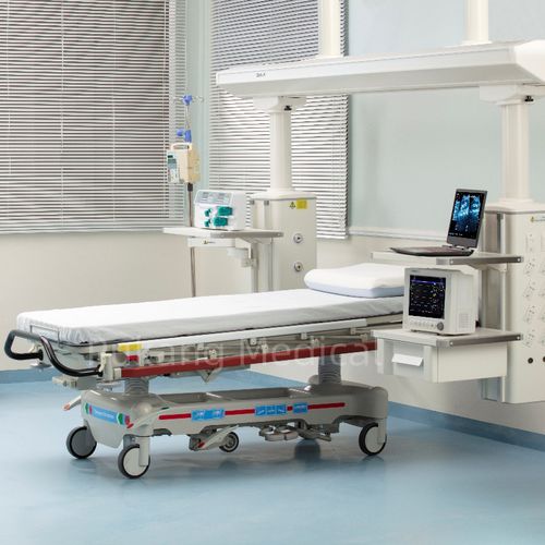 Emergency stretcher trolley - E-8 - Hebei Pukang Medical Instruments - hydraulic / Trendelenburg / reverse Trendelenburg