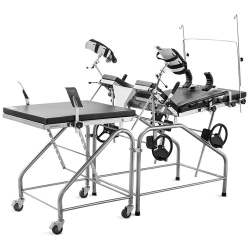Gynecological examination table - A046 - Jiangsu Saikang Medical Equipment - manual / fixed-height / on casters