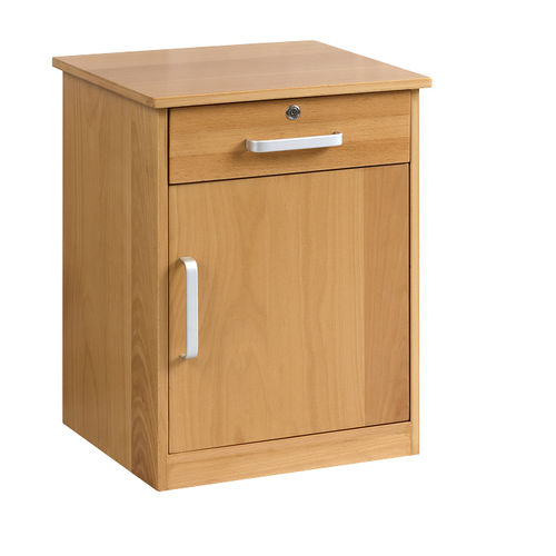 Bedside cabinet with over-bed table - SKS020 - Jiangsu Saikang Medical Equipment - with drawers