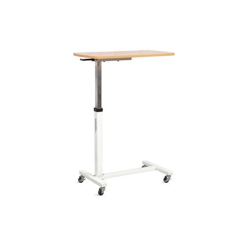 Height-adjustable overbed table - SKH042 - Jiangsu Saikang Medical Equipment - on casters / pneumatic / manually operated