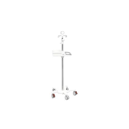 IV pole on casters - SKH041(18) - Jiangsu Saikang Medical Equipment - 4-hook / stainless steel / height-adjustable