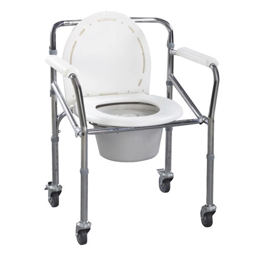 Commode chair with armrests - YF-CO05 - Jiangsu Yongfa Medical Equipment Technology - on casters