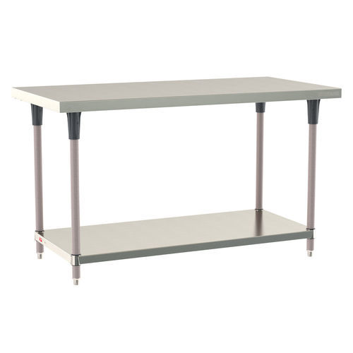 Work table - TableWorx - InterMetro - for health care / rectangular / stainless steel