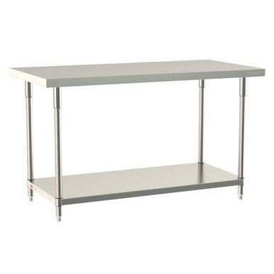 Work table - TableWorx  - InterMetro - rectangular / stationary / stainless steel