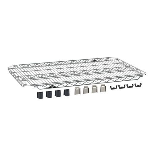 Modular shelf - Super Erecta EZ-ADD - InterMetro - wire / stainless steel / rail-mounted